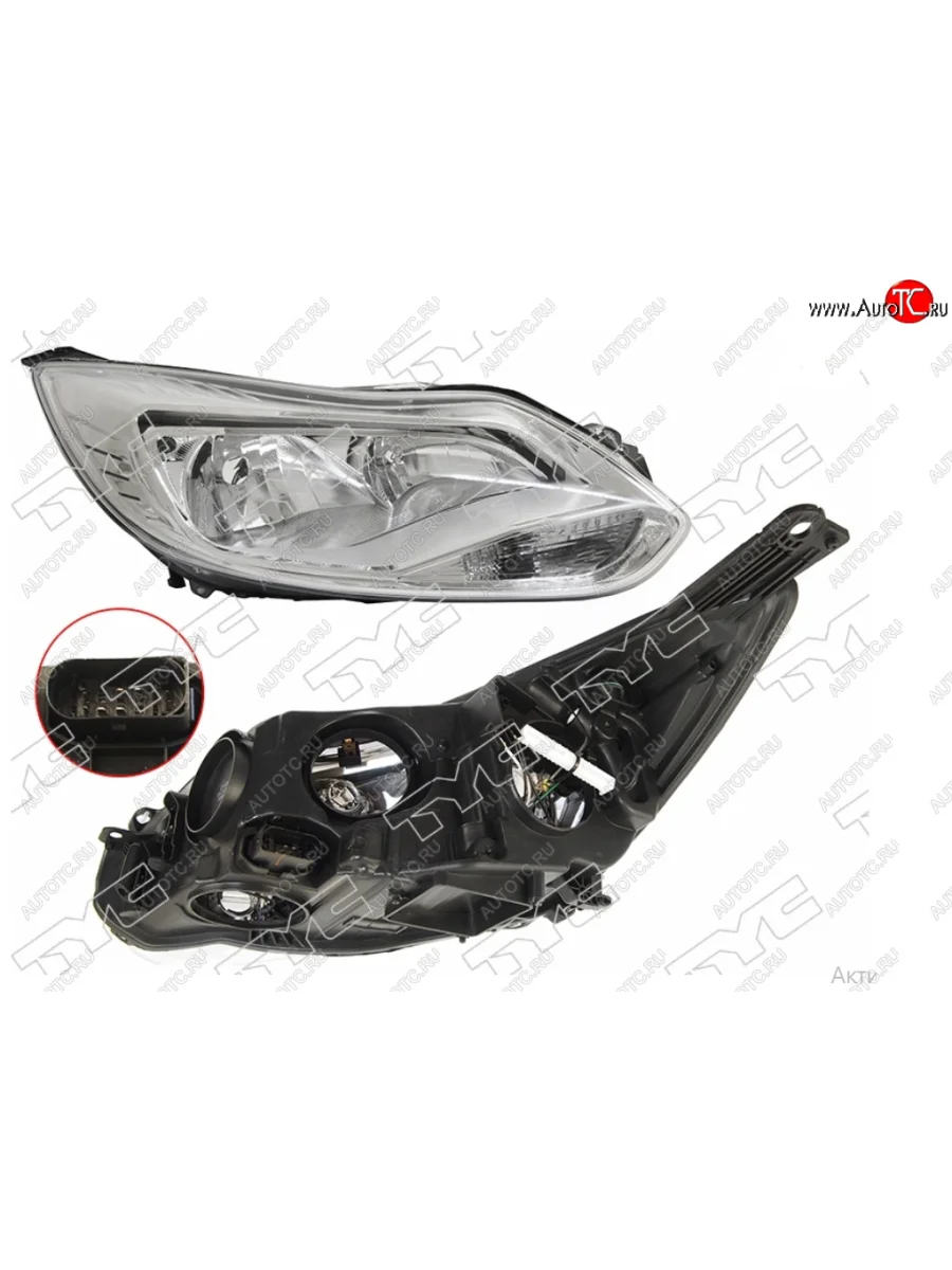Правая фара (галоген, c корректором) TYC Ford Focus 3 хэтчбэк дорестайлинг (2010-2015)  с доставкой в г. Пермь