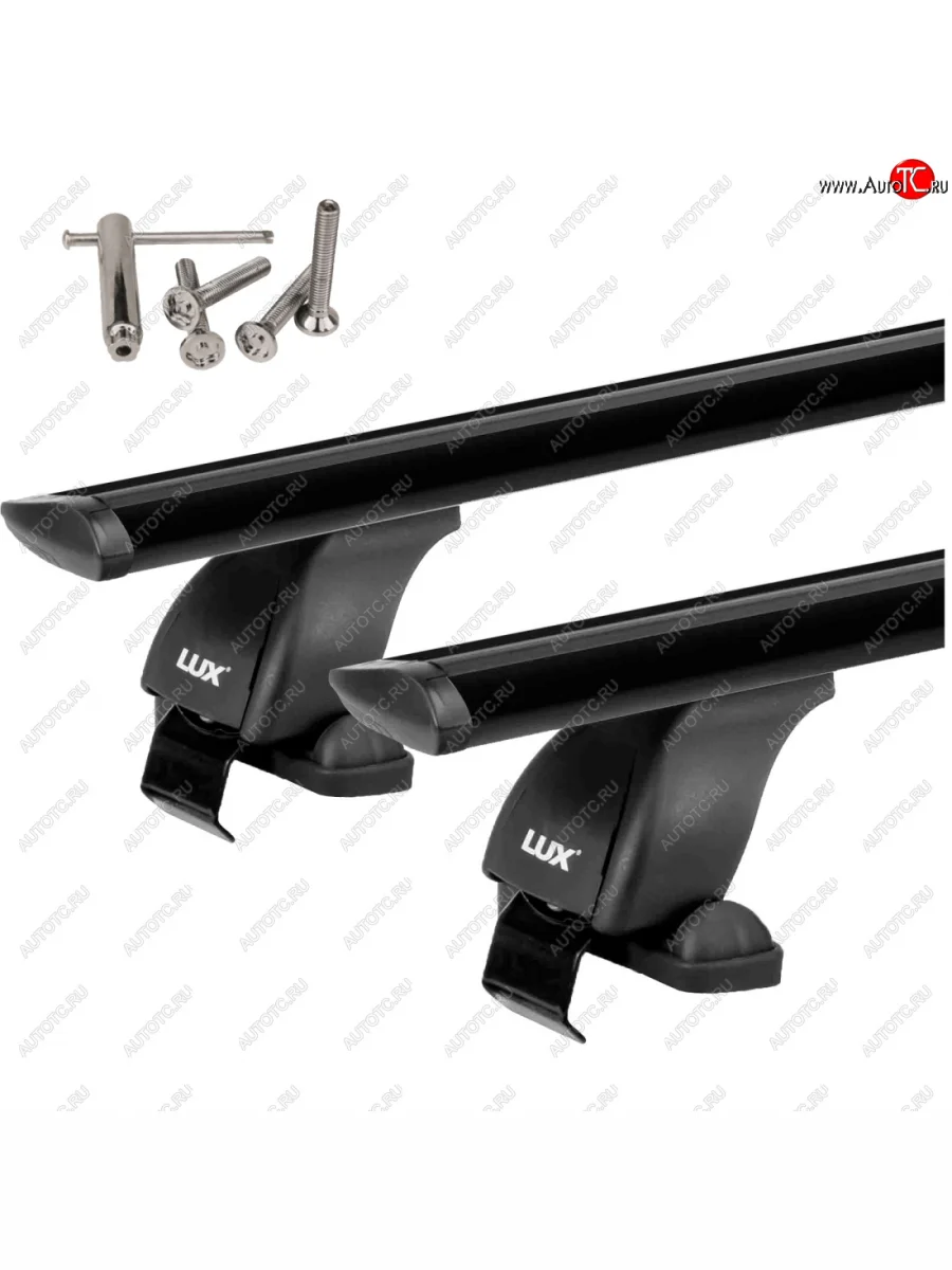 Багажник на крышу без рейлингов в сборе LUX1  Seat Ibiza (2002-2008) 6L (поперечины аэро-трэвэл 110 см (цвет черный), с болтами секретками)  в Самаре Самарской области