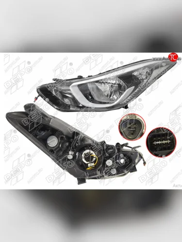 Левая фара (под корректор) DEPO Hyundai Elantra MD рестайлинг (2013-2016)