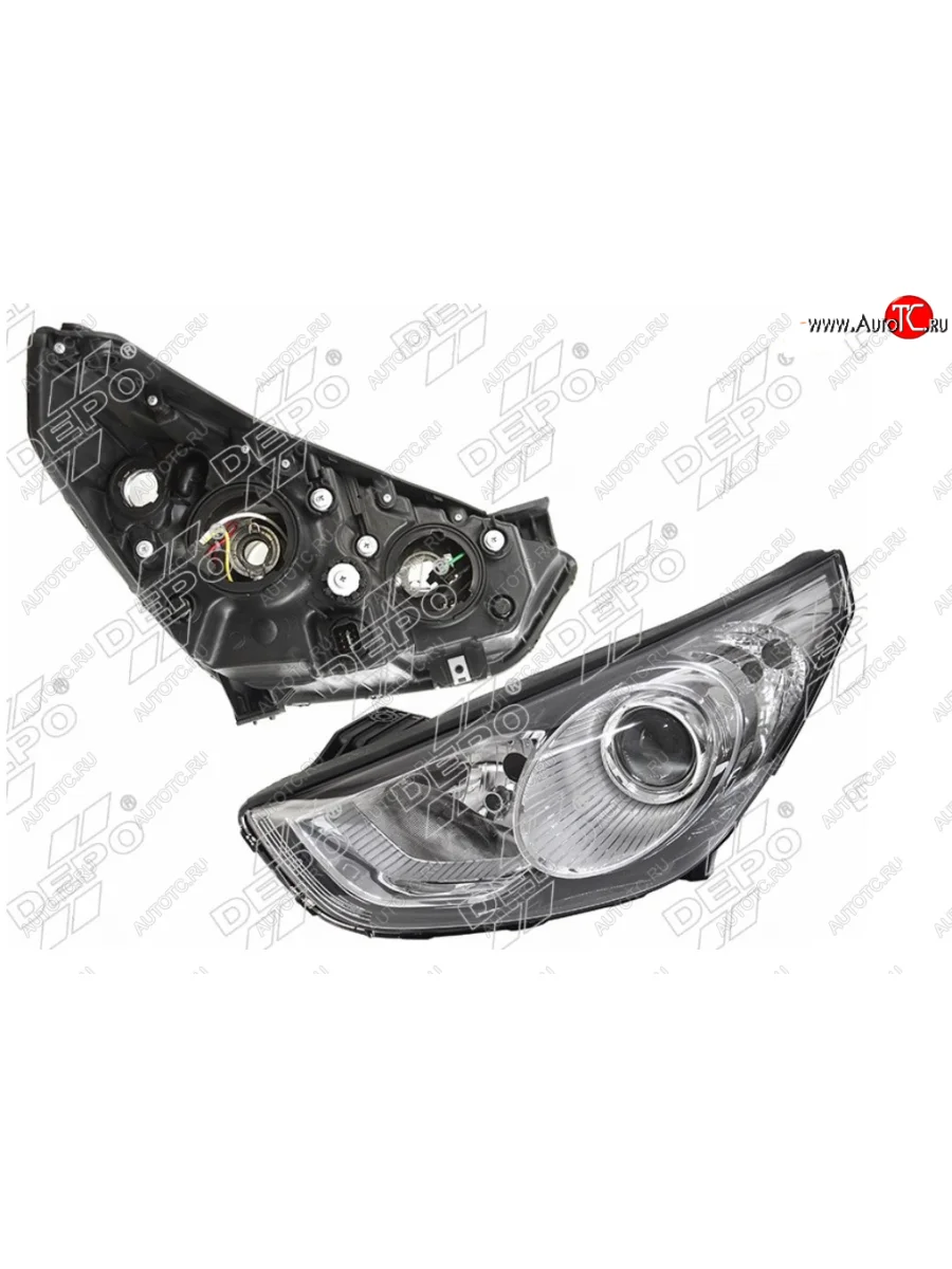 Левая фара DEPO Hyundai IX35 LM дорестайлинг (2009-2013)  в Керчи Республика Крым