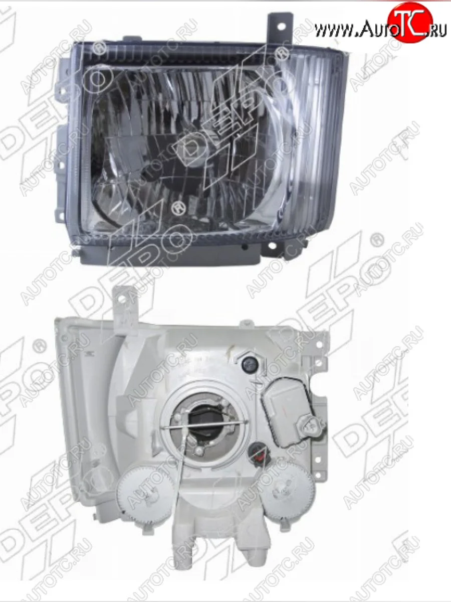 Левая фара (с электрокорректором) DEPO Isuzu Elf (NPR75)  дорестайлинг (2006-2014)  с доставкой в г. Керчь