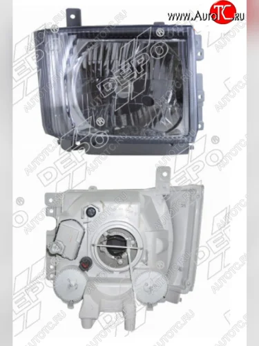 Правая фара (с электрокорректором) DEPO Isuzu Elf (NPR75)  дорестайлинг (2006-2014)