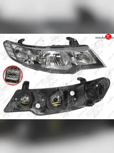 Правая фара (под электрокорректор) DEPO KIA Cerato 2 TD седан (2008-2013)