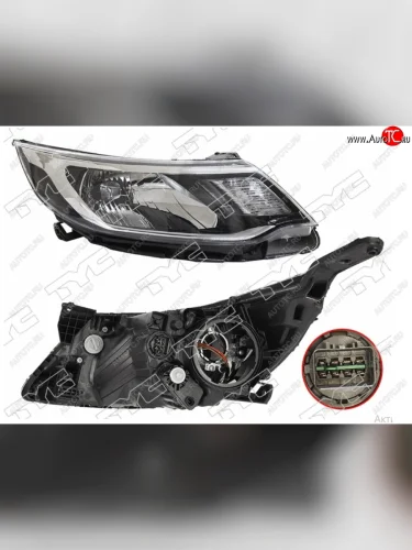 Правая фара (с электрокорректором) TYC KIA Rio 3 QB хэтчбек 5 дв. рестайлинг (2015-2017)