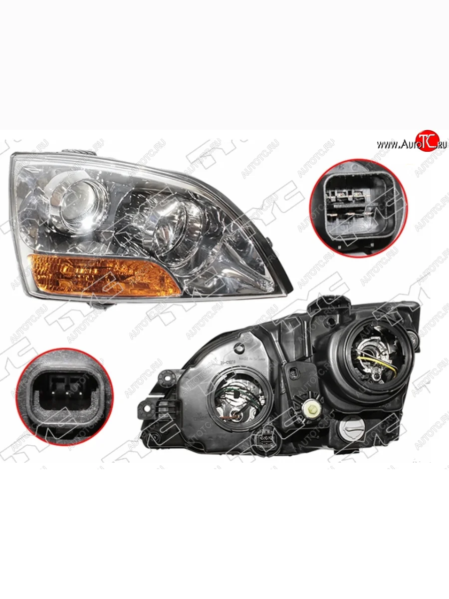 Правая фара (с электрокорректором) TYC KIA Sorento BL рестайлинг (2006-2010)  в Воронеже Воронежской области