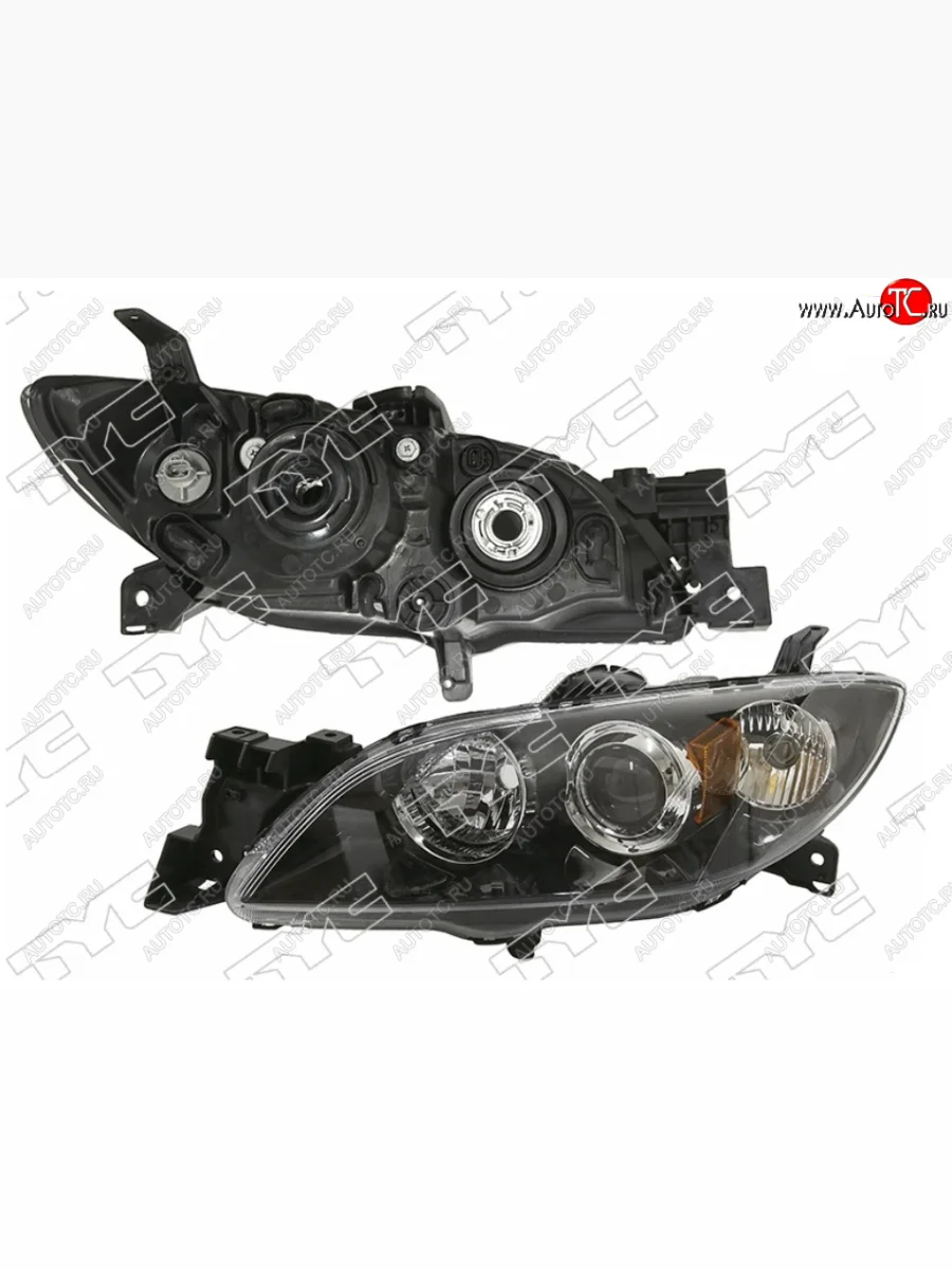 Левая фара (под электрокорректор, Евросвет) TYC Mazda 3/Axela BK дорестайлинг седан (2003-2006)  в Самаре Самарской области