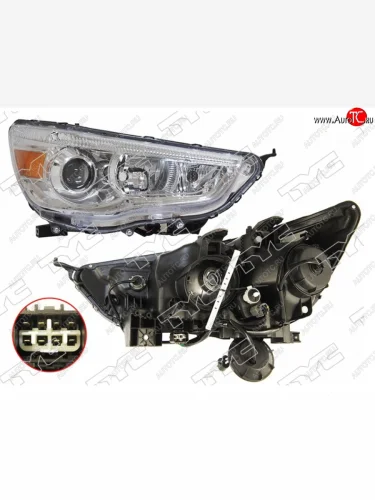 Правая фара (галоген, с электрокорректором) TYC Mitsubishi ASX дорестайлинг (2010-2012)