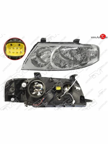 Левая фара (EURO, под электрокорректор) TYC Nissan Almera Classic  B10 (2006-2013) седан
