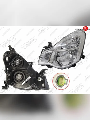 Левая фара (под электрокорректор) TYC Nissan Almera  3 G15 (2012-2019) седан