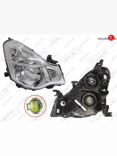Правая фара (под электрокорректор) TYC Nissan Almera 3 G15 седан (2012-2019)