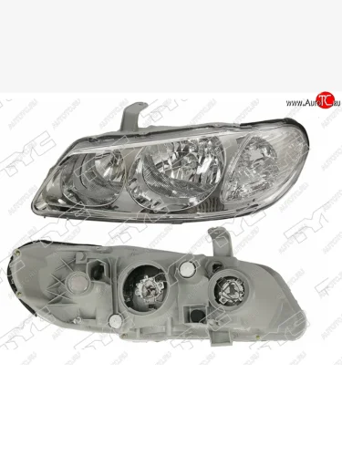 Левая фара (цельная, Евросвет) TYC Nissan Bluebird Sylphy  G10 (2003-2005) седан рестайлинг