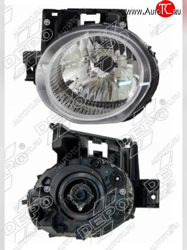 Левая фара (под электрокорректор, Евросвет) DEPO Nissan Juke  1 YF15 (2010-2014) дорестайлинг