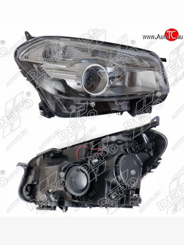 Правая фара (Евросвет) DEPO Nissan Qashqai 1 J10 рестайлинг (2010-2013)