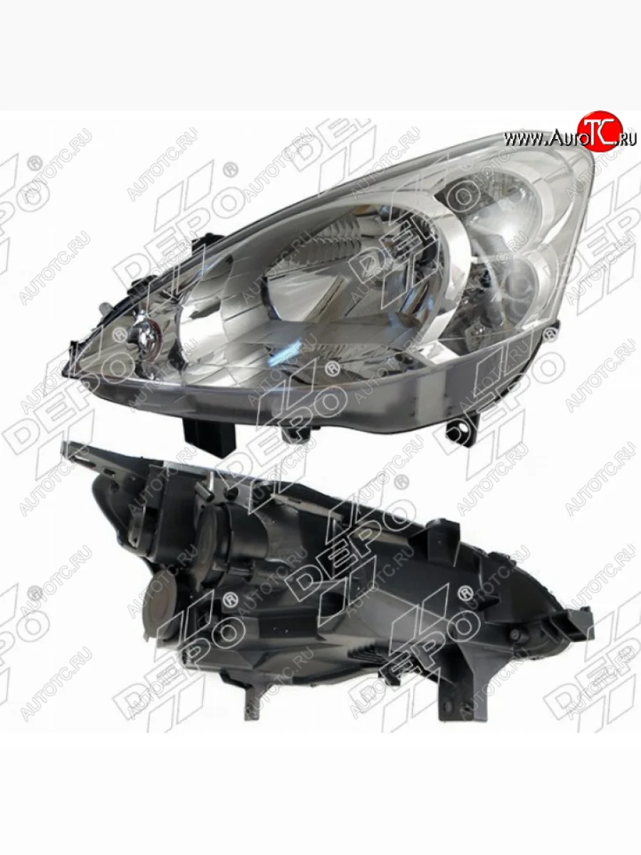 Левая фара DEPO  Peugeot Partner (2008-2012) Tepee  в Самаре Самарской области