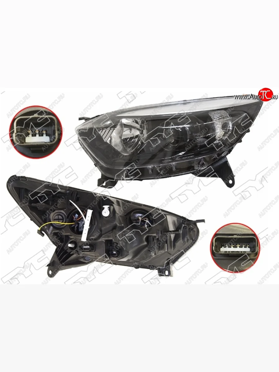 Левая фара (чёрная, с электрокорректором) TYC Renault Kaptur дорестайлинг (2016-2020)  в Самаре Самарской области