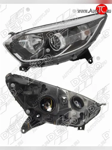 Левая фара (с электрокорректором) DEPO Renault Kaptur (2016-2022) дорестайлинг, рестайлинг