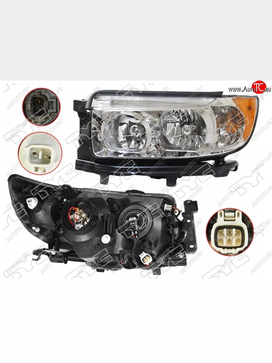 Левая фара (Евросвет) TYC Subaru Forester SG рестайлинг (2005-2008)  в Самаре Самарской области