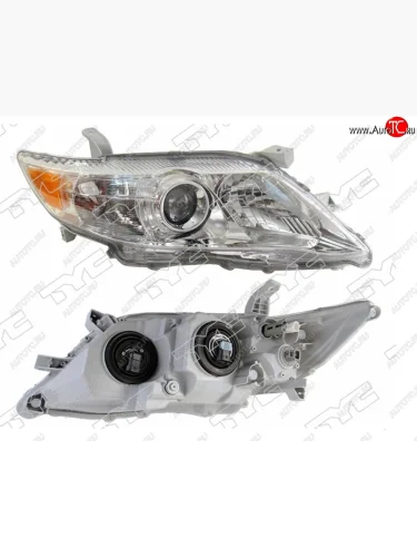 Правая фара (хром, не ксенон, без корректора, Евросвет) TYC Toyota Camry XV40 рестайлинг (2009-2011)