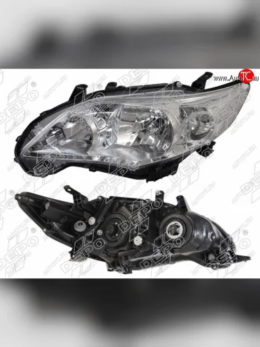 Левая фара DEPO Toyota Corolla E140 седан рестайлинг (2009-2013)