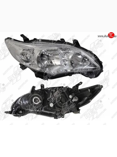 Правая фара DEPO Toyota Corolla E140 седан рестайлинг (2009-2013)