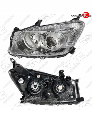 Левая фара (под электрокорректор, Евросвет) TYC Toyota RAV4 XA305 5 дв. дорестайлинг (2005-2009)