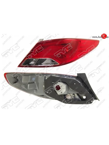 Правый фонарь задний TYC Hyundai Solaris RBr седан рестайлинг (2014-2017)