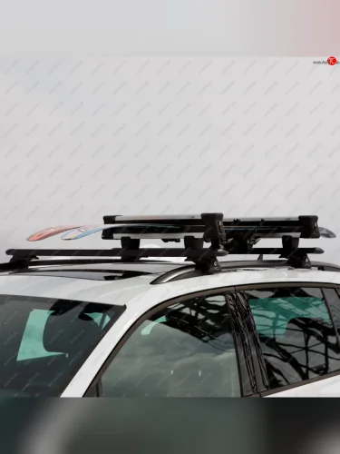 Крепление 5 пар лыж/4 сноуборда на аэродинамический профиль LUX Эльбрус Seat Toledo Mk3 хэтчбэк (2004-2009)