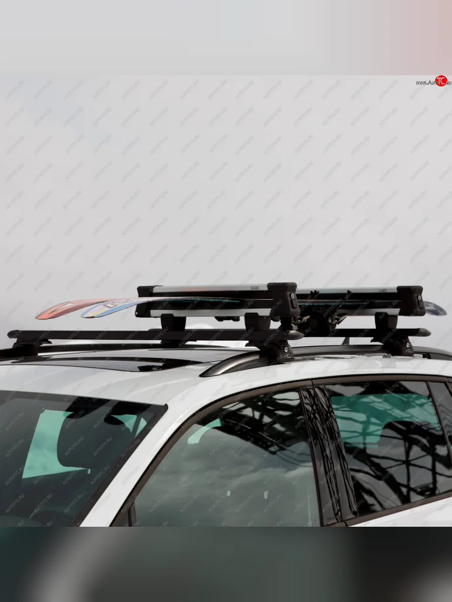 Крепление 5 пар лыж/4 сноуборда на аэродинамический профиль LUX Эльбрус Geely GC9 (2015-2019)  в Перми Пермском крае