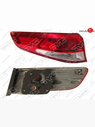 Левый фонарь задний (наружный) TYC KIA Rio 3 QB рестайлинг седан (2015-2017)