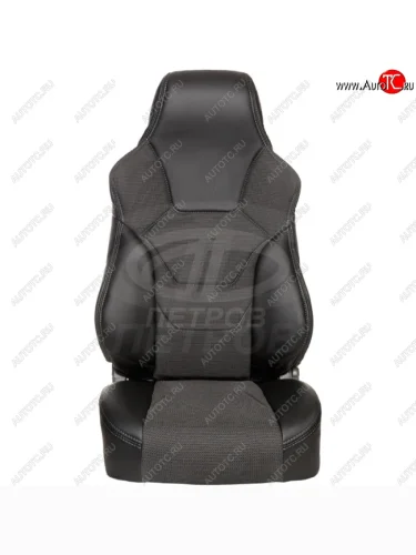 Чехлы (экокожа/жаккард) ПЕТРОВ R.SPORT (черный/черный) Лада ВАЗ 2111 - 2112