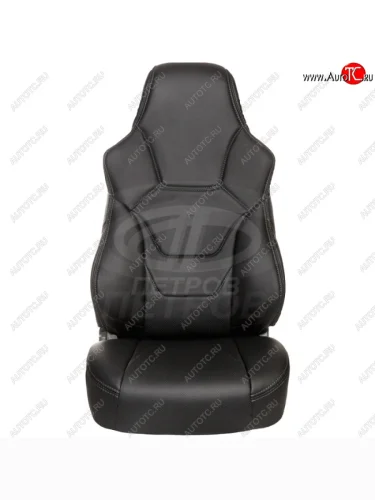 Чехлы (экокожа, 60/40) ПЕТРОВ R.SPORT (черный/черный) Volkswagen Polo  Mk5 6R,6C,61 (2009-2020) седан дорестайлинг, седан рестайлинг