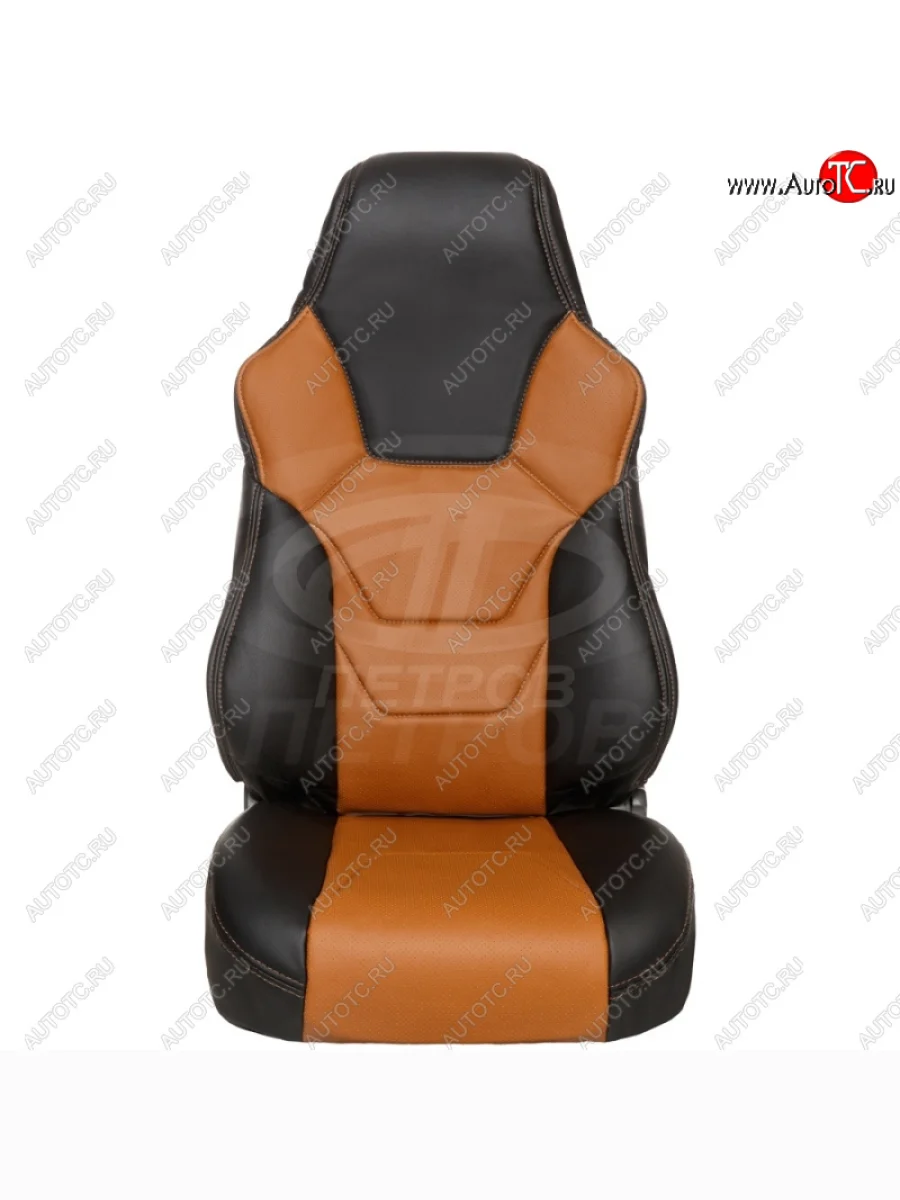 Комплект универсальных чехлов (экокожа, средний размер) ПЕТРОВ R.SPORT L   (черный/фокс)  с доставкой в г. Керчь