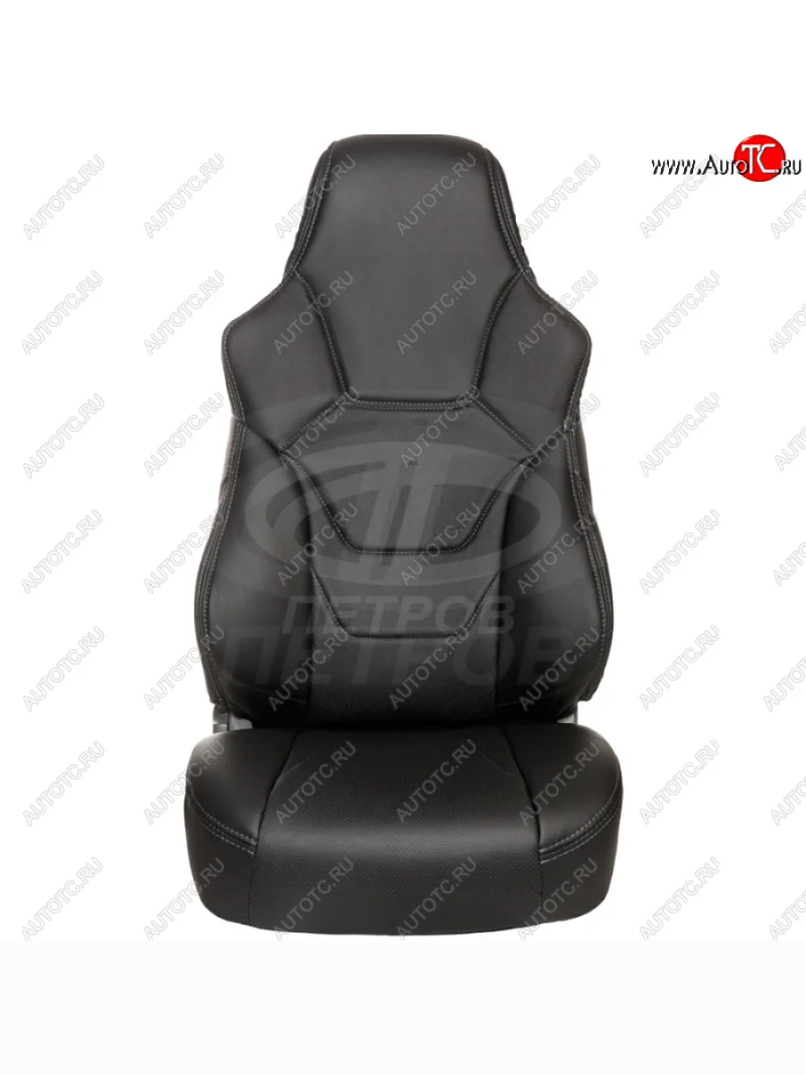 Комплект универсальных чехлов (экокожа, средний размер) ПЕТРОВ R.SPORT L   (черный/черный)  с доставкой в г. Керчь