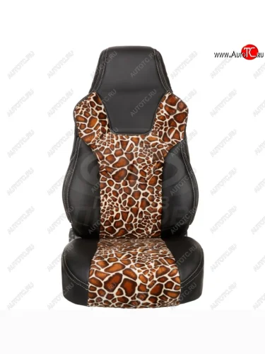 Комплект универсальных чехлов (экокожа/мех) ПЕТРОВ R.SPORT S (черный/жираф) 