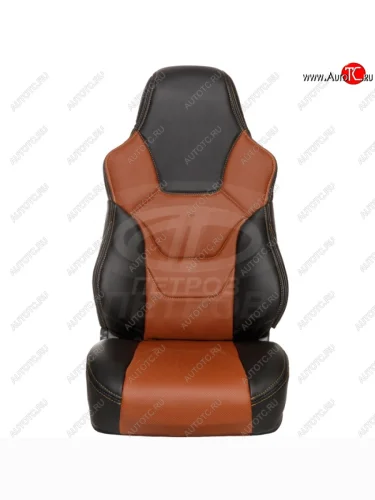 Комплект универсальных чехлов (экокожа, малый размер) ПЕТРОВ R.SPORT S (черный/паприка) 