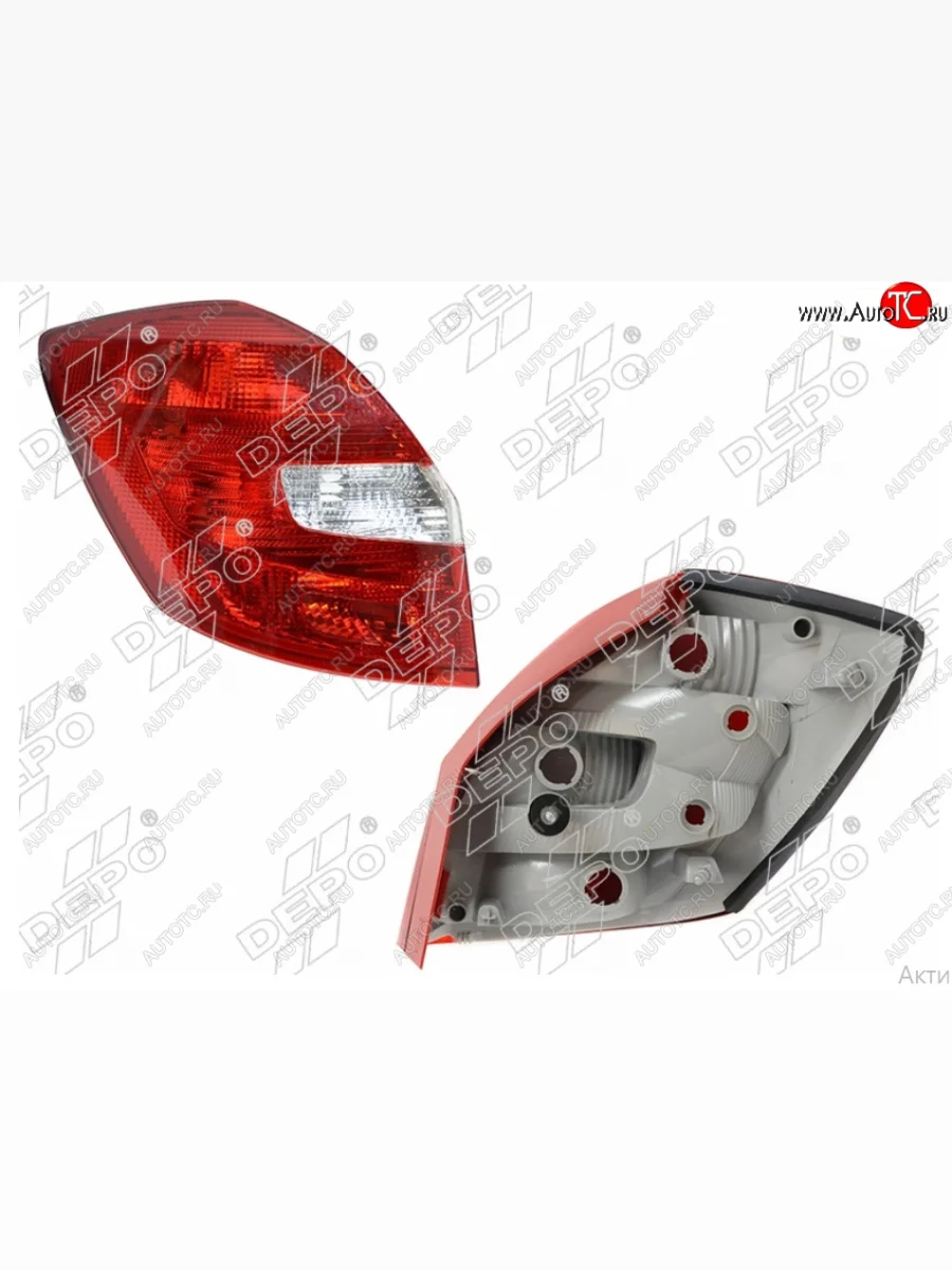 Левый фонарь задний DEPO Skoda Fabia Mk2 универсал рестайлинг (2010-2014)  в Перми Пермском крае