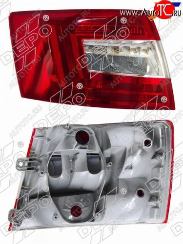Левый фонарь задний DEPO Skoda Octavia A7 дорестайлинг лифтбэк (2012-2017)
