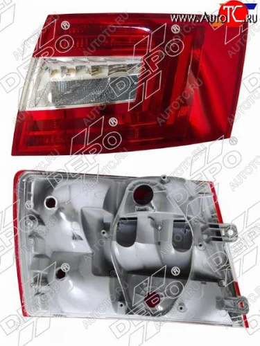 Правый фонарь задний DEPO Skoda Octavia A7 дорестайлинг лифтбэк (2012-2017)