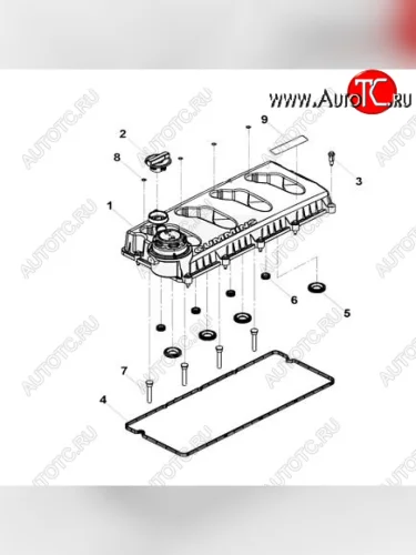 Крышка клапанная дв. Cummins ISF 2.8 (В сборе) (Оригинал) Foton Aumark (BJ10) (2010-2025)
