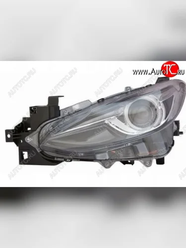 Левая фара передняя (под корректор, диодная, ксенон) DEPO Mazda 3/Axela BM рестайлинг, хэтчбэк (2016-2019)