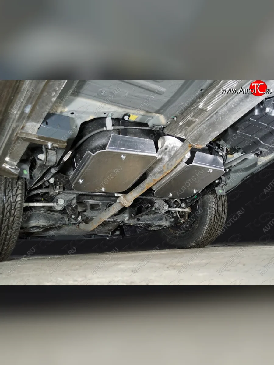 Защита бака (2 штуки, алюминий) TCC Geely Emgrand X7 2-ой рестайлинг (2019-2021)  в Керчи Республика Крым