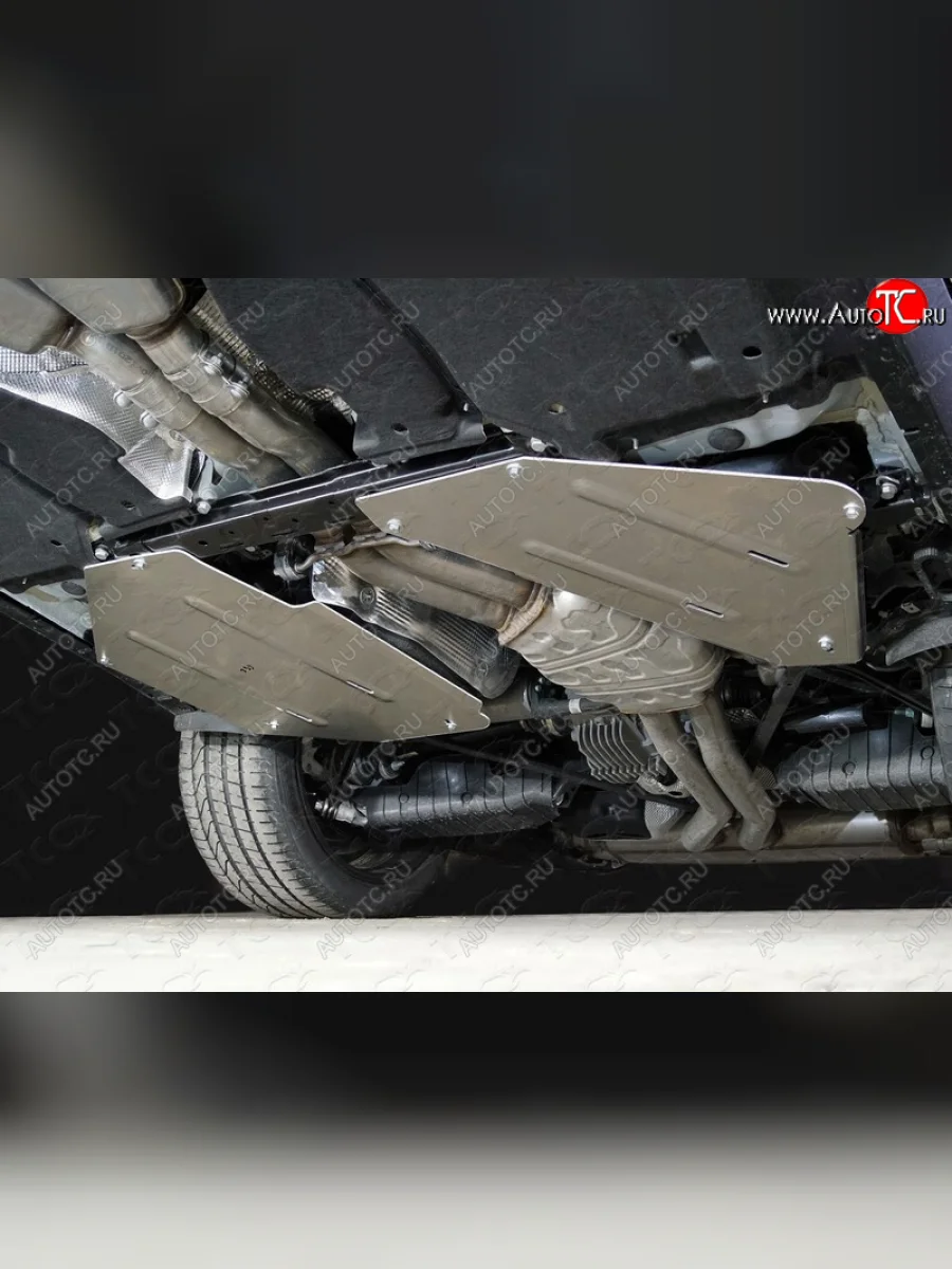 Защита бака (2 штуки, алюминий) TCC Porsche Cayenne PO536 (2018-2025)  в Керчи Республика Крым