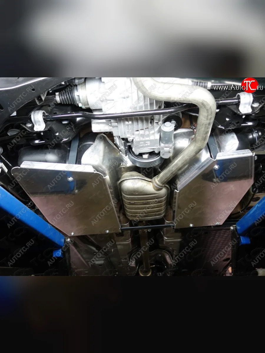 Защита бака (4х4Т, алюминий, 2 штуки) TCC Skoda Yeti (2009-2013)  в Самаре Самарской области