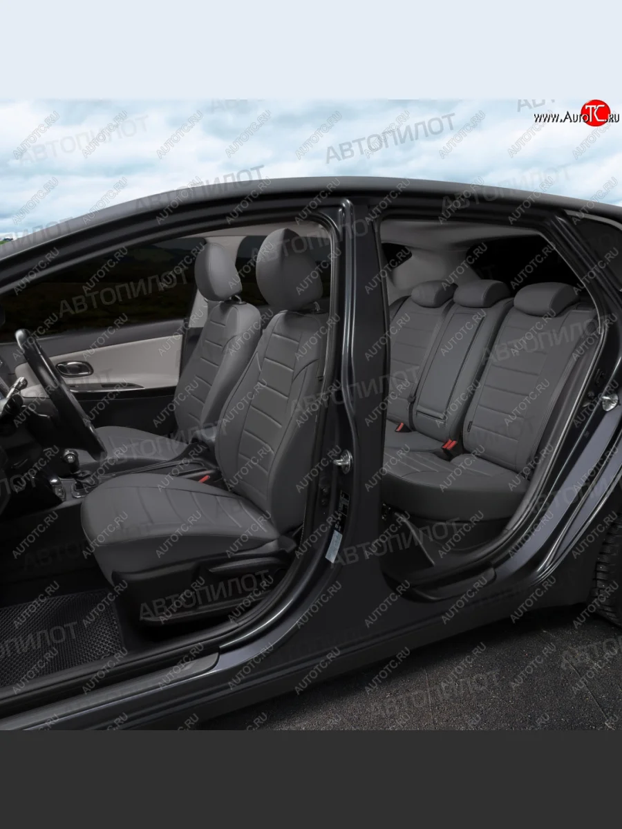 Чехлы сидений (экокожа, 40/60) Автопилот Audi A4 B8 дорестайлинг, седан (2007-2011) (серый)  в Керчи Республика Крым
