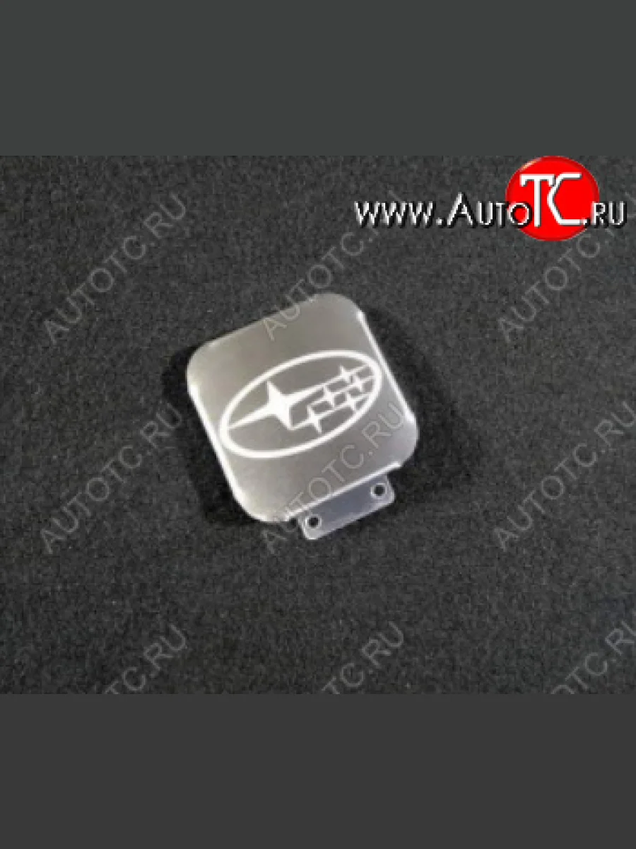Заглушка на фаркоп с логотипом Subaru (на фаркопы TCC, нержавеющая сталь) TCC  Subaru  Forester ( SJ,  SK/S14), Outback ( BS/B15,  BT), XV  GT/G24  в Керчи Республика Крым