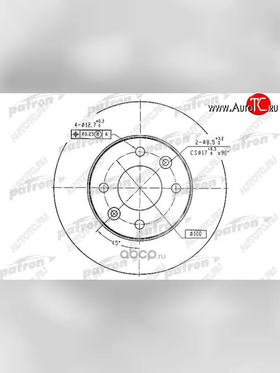 Диск тормозной (d238, вентилируемый) PATRON Renault Symbol седан LB 2-ой рестайлинг (2006-2008)  в Керчи Республика Крым