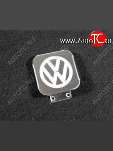 Заглушка на фаркоп с логотипом Volkswagen (на фаркопы TCC, нержавеющая сталь) TCC Volkswagen Caravelle T6.1 рестайлинг (2019-2025)