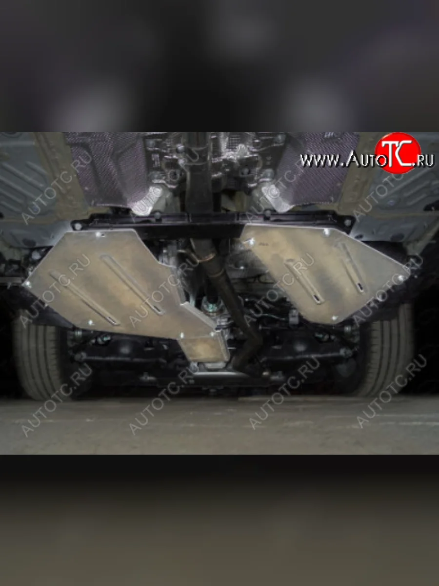 Защита бака и заднего дифференциала (V-3.0TDI, V-2.0TSI, алюминий, 3 штуки)  Volkswagen Touareg (2018-2022) 3 CR  с доставкой в г. Пермь