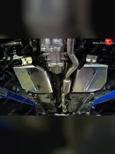 Защита бака (правая, алюминий) ТСС Jeep Compass  MK (2006-2015) дорестайлинг, рестайлинг