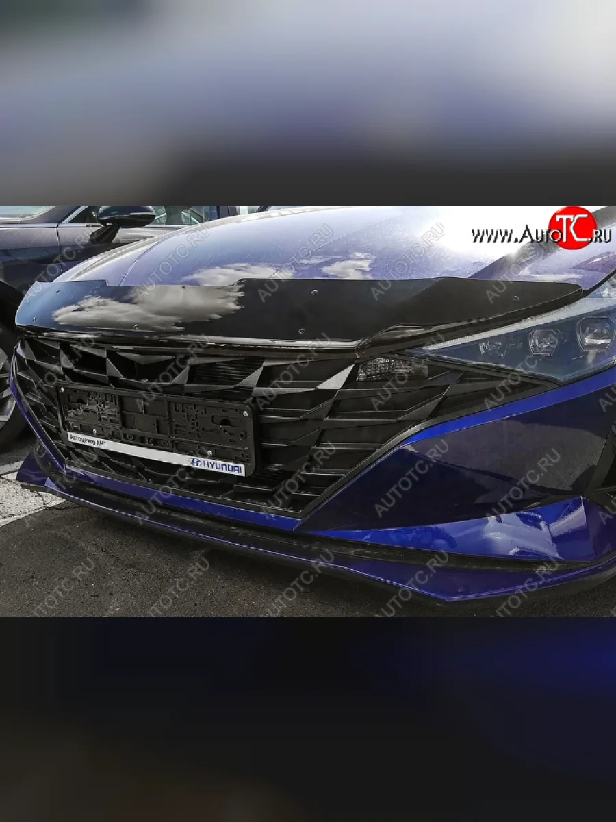 Дефлектор капота SIM Hyundai Elantra CN7 (2020-2023)  в Воронеже Воронежской области